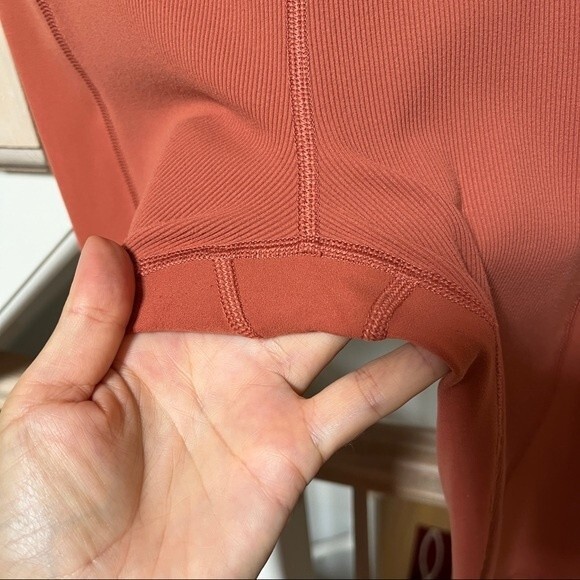 ATHLETA Rise Up Rib 7/8 Tight in Rust Small Tall - Picture 10 of 12